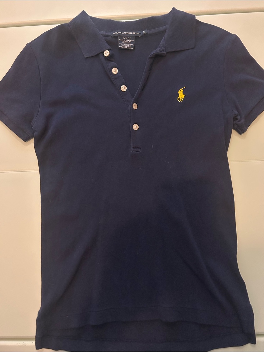 Ralph Lauren Sport slim fit polo shirt blue with yellow pony